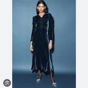 Ghost London Polly Velvet Midi Dress